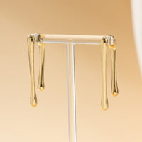 Thumbnail for Geometric Gold Silver Plated Flow Waterdrop Earrings - ArtGalleryZen