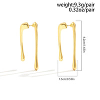 Thumbnail for Geometric Gold Silver Plated Flow Waterdrop Earrings - ArtGalleryZen