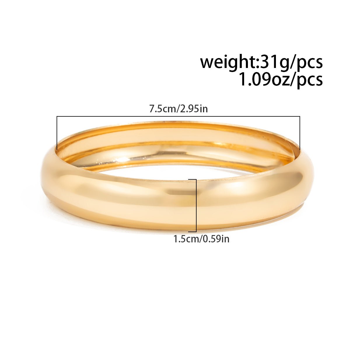 Geometric Gold Silver Plated Glossy Arm Cuff - ArtGalleryZen