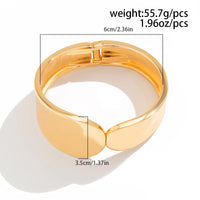 Thumbnail for Geometric Gold Silver Plated Glossy Bangle Bracelet