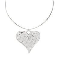 Thumbnail for Geometric Gold Silver Plated Heart Pendant Necklace - ArtGalleryZen