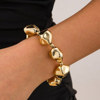 Thumbnail for Geometric Gold Silver Plated Irregular Beaded Chain Necklace Bracelet