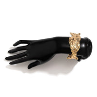 Thumbnail for Geometric Gold Silver Plated Irregular Lava Open Cuff Bracelet - ArtGalleryZen