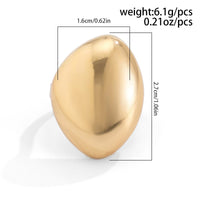 Thumbnail for Geometric Gold Silver Plated Irregular Oval Open Ring - ArtGalleryZen