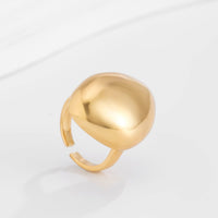 Thumbnail for Geometric Gold Silver Plated Irregular Oval Open Ring