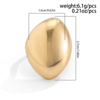 Thumbnail for Geometric Gold Silver Plated Irregular Oval Open Ring