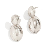 Thumbnail for Geometric Gold Silver Plated Oval Dangle Earrings - ArtGalleryZen