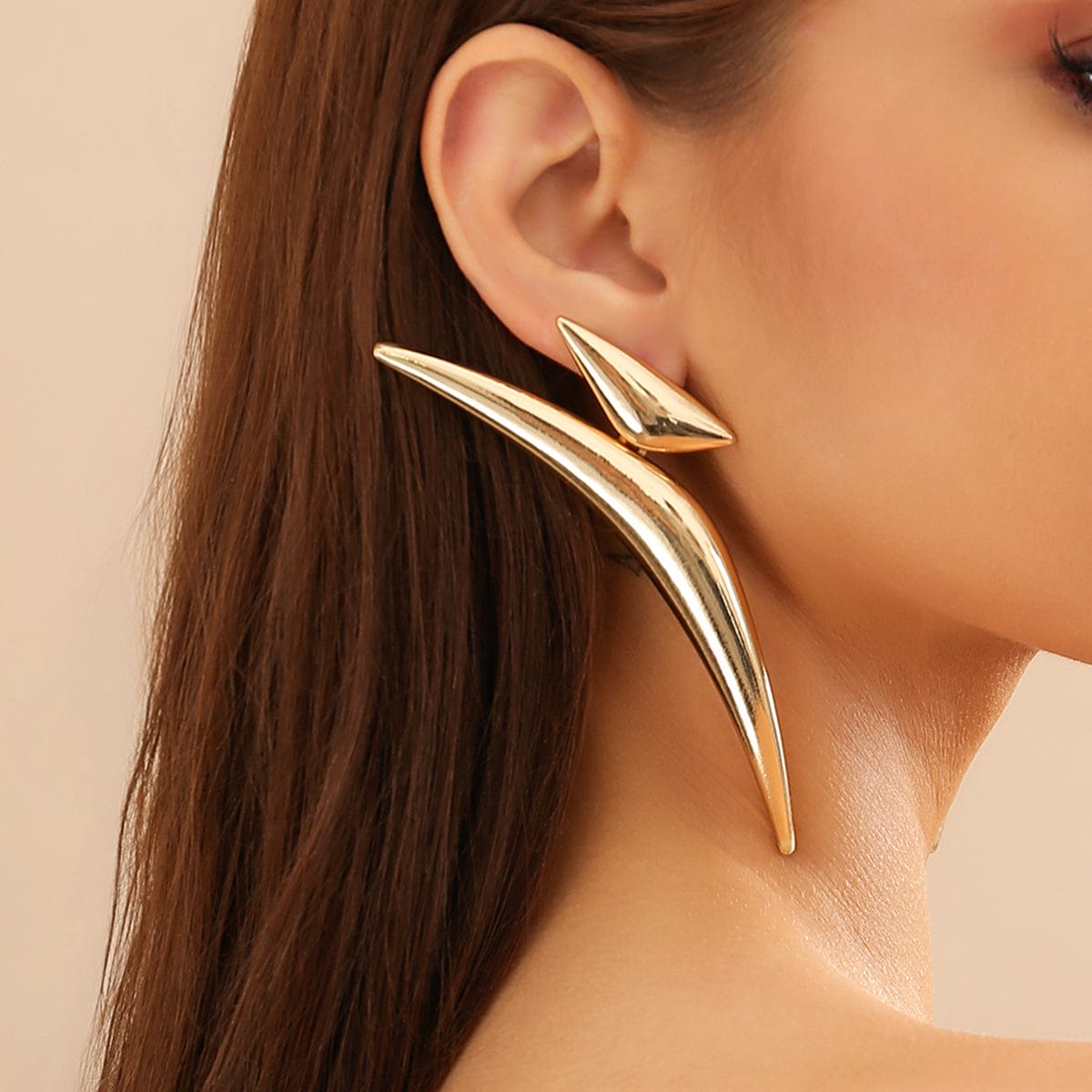 Irregular Gold Silver Plated Statement Earrings - ArtGalleryZen