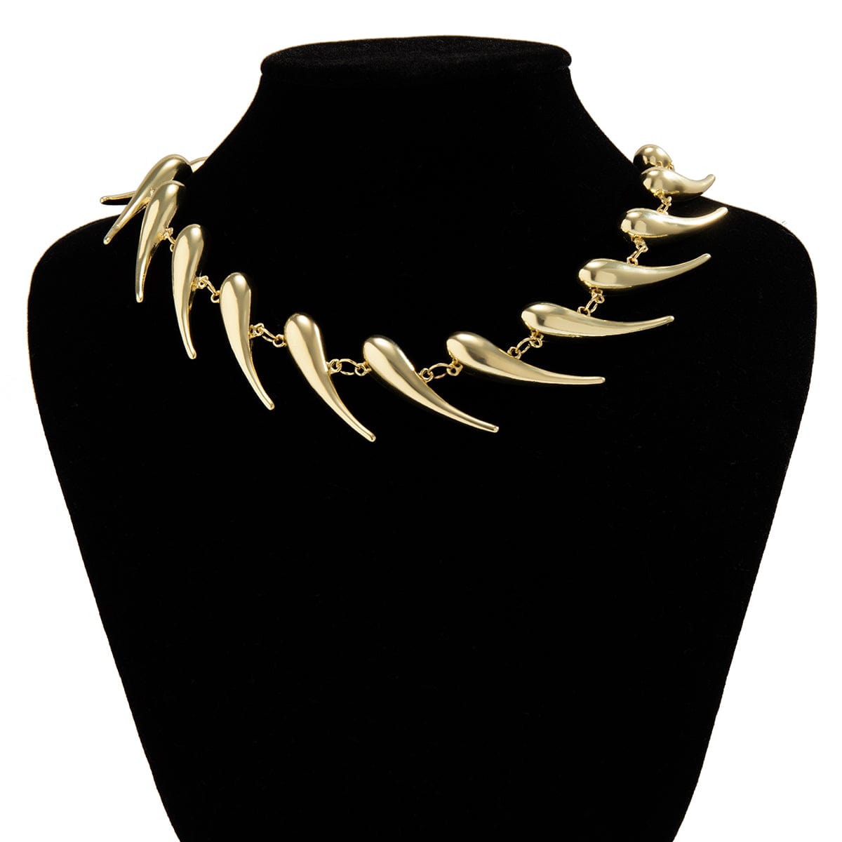 Geometric Gold Silver Plated Waterdrop Necklace - ArtGalleryZen