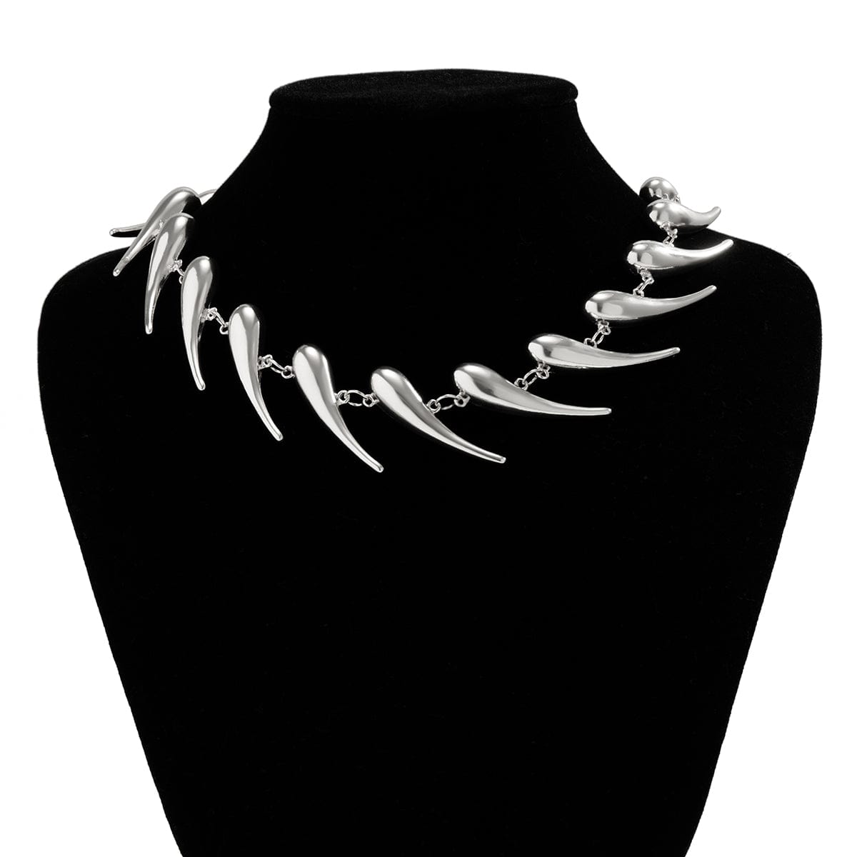 Geometric Gold Silver Plated Waterdrop Necklace - ArtGalleryZen