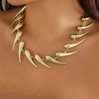 Thumbnail for Geometric Gold Silver Plated Waterdrop Necklace - ArtGalleryZen