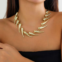 Thumbnail for Geometric Gold Silver Plated Waterdrop Necklace - ArtGalleryZen