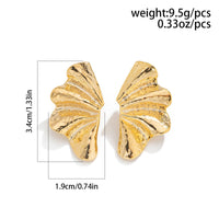 Thumbnail for Geometric Gold Silver Plated Wing Shaped Earrings - ArtGalleryZen