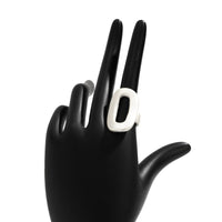 Thumbnail for Geometric Gold Silver Plated Zero Shaped Open Ring - ArtGalleryZen