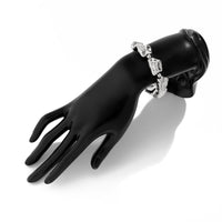 Thumbnail for Geometric Gold Silver Tone Irregular Beaded Bracelet - ArtGalleryZen