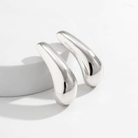 Thumbnail for Geometric Gold Silver Tone Metallic Dangle Earrings - ArtGalleryZen