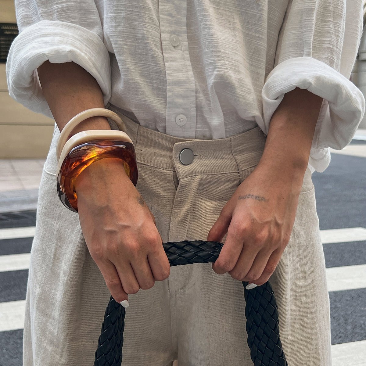 Geometric Gradient Square Bangle Bracelet Set - ArtGalleryZen