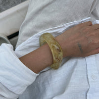 Thumbnail for Geometric Gradient Square Resin Bangle Bracelet - ArtGalleryZen