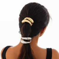 Thumbnail for Geometric Hollow Metallic Elastic Hair Tie