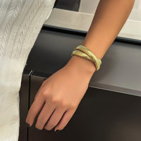 Thumbnail for Geometric Intermeshing Bangle Bracelet - ArtGalleryZen