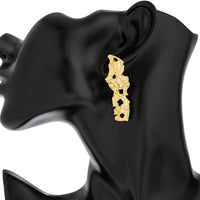 Thumbnail for Geometric Irregular Abstract Lava Earrings - ArtGalleryZen