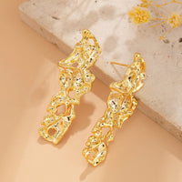 Thumbnail for Geometric Irregular Abstract Lava Earrings - ArtGalleryZen