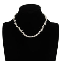 Thumbnail for Geometric Irregular Beaded Chain Choker Necklace Bracelet - ArtGalleryZen