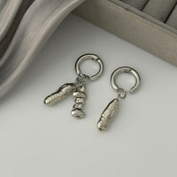 Thumbnail for Geometric Irregular Beaded Dangle Huggie Hoop Earrings - ArtGalleryZen