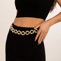 Thumbnail for Geometric Irregular Chunky Textured Hoop Waist Chain