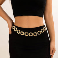 Thumbnail for Geometric Irregular Chunky Textured Hoop Waist Chain