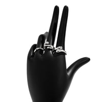 Thumbnail for Geometric Irregular Flow Waterdrop Open Ring Set - ArtGalleryZen