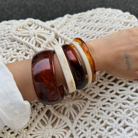 Thumbnail for Geometric Irregular Gradient Resin Bangle Bracelet Set - ArtGalleryZen