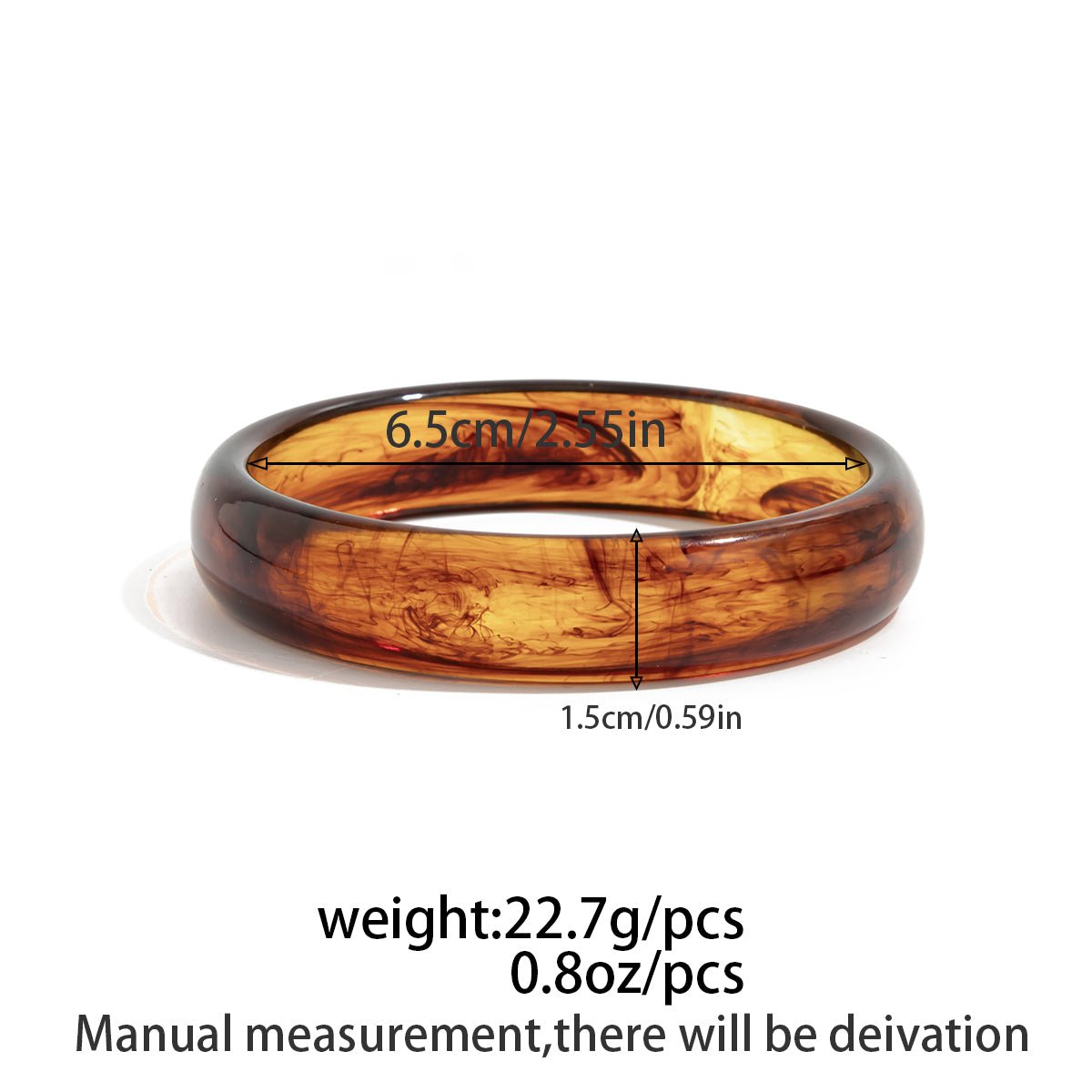 Geometric Irregular Gradient Resin Bangle Bracelet Set - ArtGalleryZen