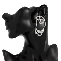 Thumbnail for Geometric Irregular Hollow Pattern Stud Earrings - ArtGalleryZen