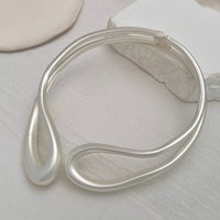 Thumbnail for Geometric Irregular Hoop Frosted Collar Necklace - ArtGalleryZen