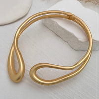 Thumbnail for Geometric Irregular Hoop Frosted Collar Necklace - ArtGalleryZen