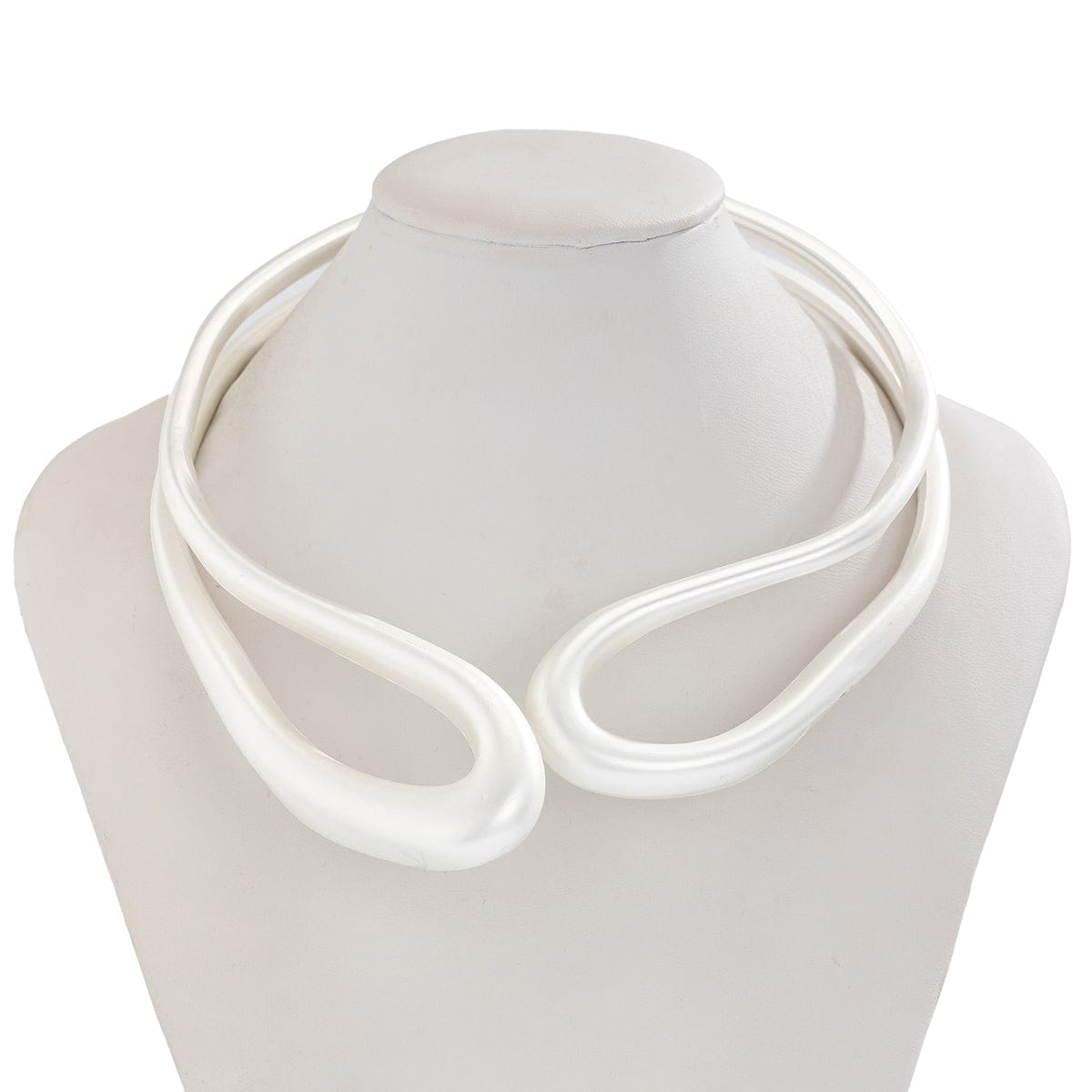 Geometric Irregular Hoop Frosted Collar Necklace - ArtGalleryZen