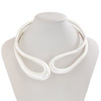 Thumbnail for Geometric Irregular Hoop Frosted Collar Necklace - ArtGalleryZen