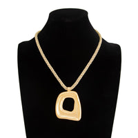Thumbnail for Geometric Irregular Hoop Pendant Necklace - ArtGalleryZen