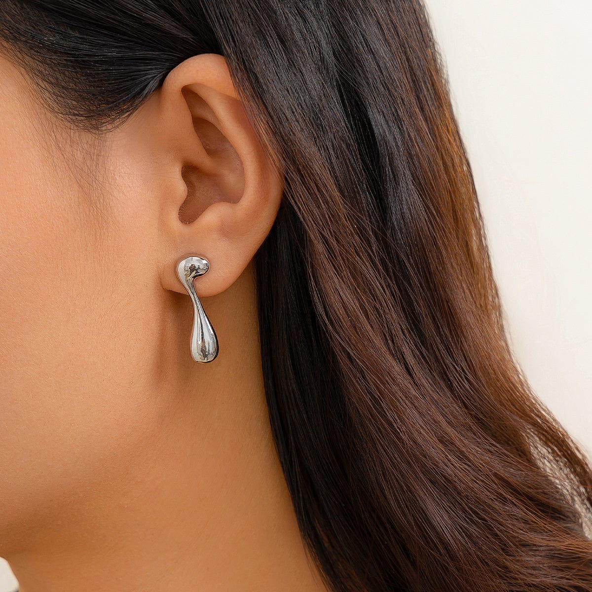 Geometric Irregular Melting Waterdrop Asymmetrical Earrings - ArtGalleryZen