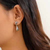 Thumbnail for Geometric Irregular Melting Waterdrop Asymmetrical Earrings