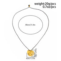 Thumbnail for Geometric Irregular Pendant Wax Cord String Necklace - ArtGalleryZen