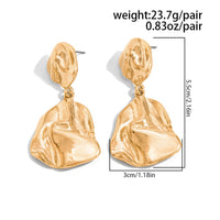 Thumbnail for Geometric Irregular Pleated Pattern Dangle Earrings - ArtGalleryZen