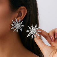 Thumbnail for Geometric Irregular Sun Stud Earrings - ArtGalleryZen