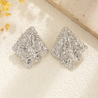 Thumbnail for Geometric Irregular Textured Square Stud Earrings