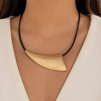 Thumbnail for Geometric Irregular Triangle PU Leather Necklace