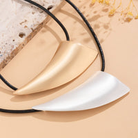 Thumbnail for Geometric Irregular Triangle PU Leather Necklace