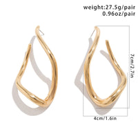 Thumbnail for Geometric Irregular Twisted Square Hoop Earrings