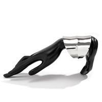 Thumbnail for Geometric Irregular Wide Open Cuff Bracelet - ArtGalleryZen