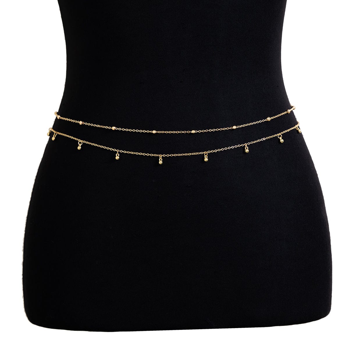 Geometric Layered Ball Tassel Saturn Belly Chain Set - ArtGalleryZen